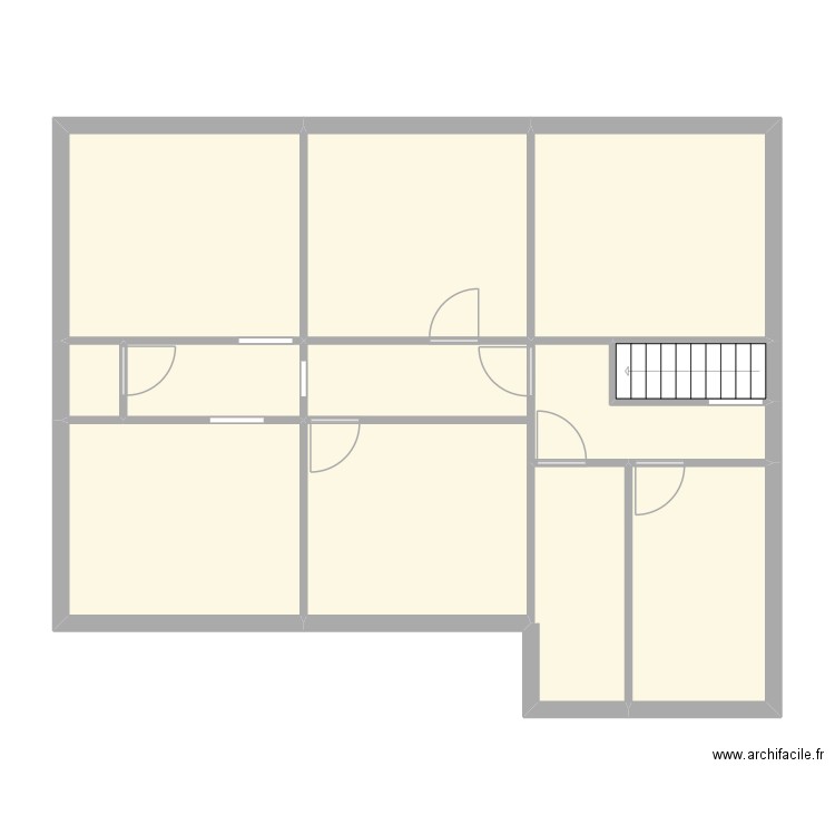 LUNEAU R+1. Plan de 12 pièces et 91 m2