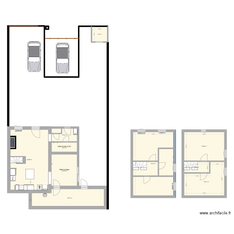 Plan maison Malaunay. Plan de 11 pièces et 147 m2