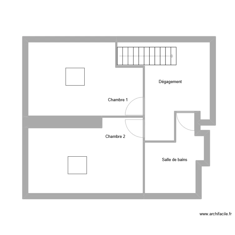 Marquegnies etage non meubl&eacute;. Plan de 