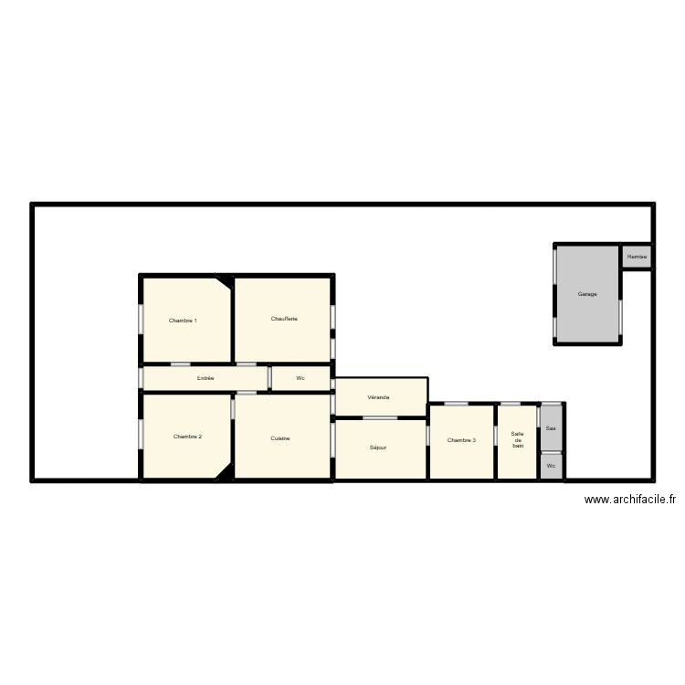 Bernard lile d yeu Amiante. Plan de 17 pièces et 160 m2