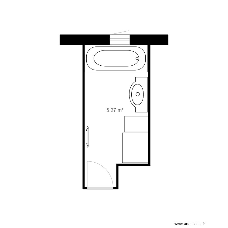 BELLERRE. Plan de 1 pièce et 5 m2