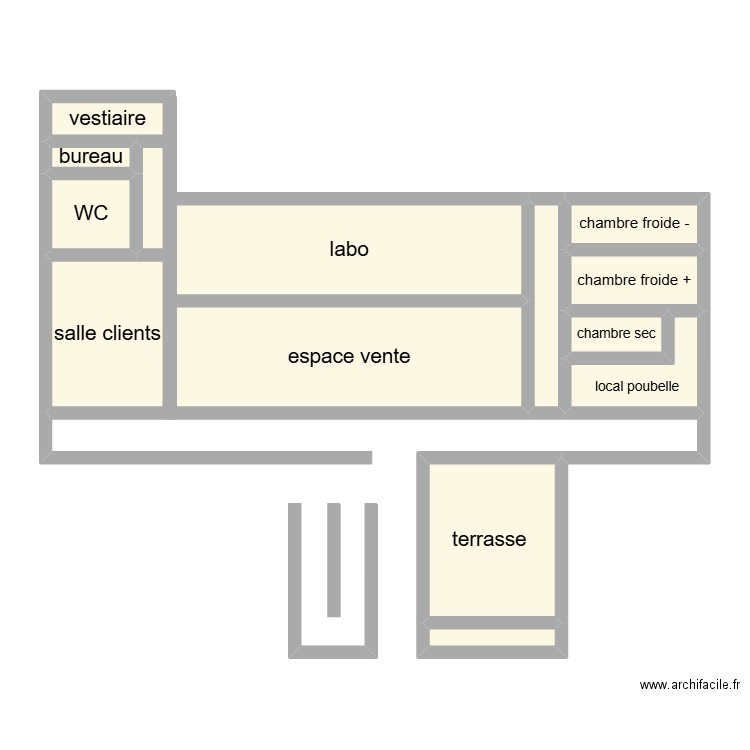 plan paul 2. Plan de 14 pièces et 68 m2