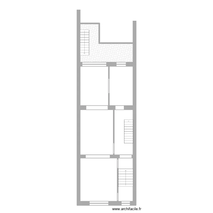 Li&eacute;geois 65 Bel Etage - de Fait -. Plan de 8  et 79 m²
