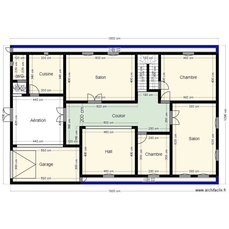 Plan de Terrain 12mx18m Client 46 77 44 62. Plan de 14 pièces et 185 m2