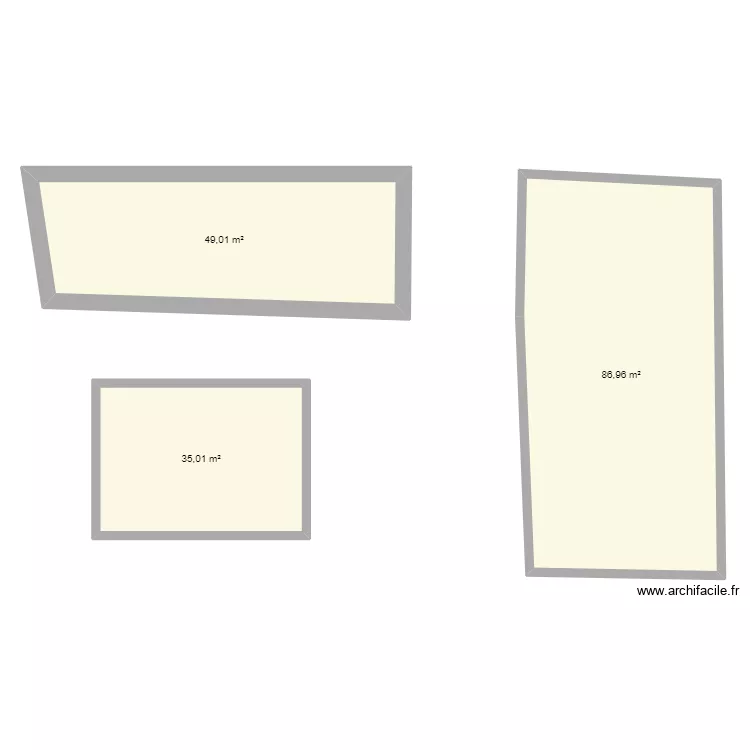 plan test. Plan de 3  et 171 m²