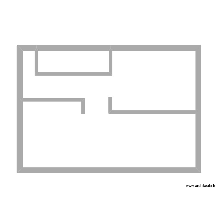 Pirchat. Plan de 2 pièces et 50 m2