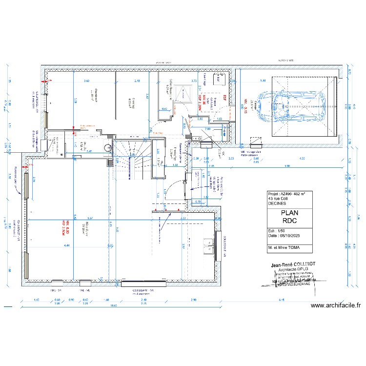 Plan ELEC TOMA rdc. Plan de 0 pièce et 0 m2