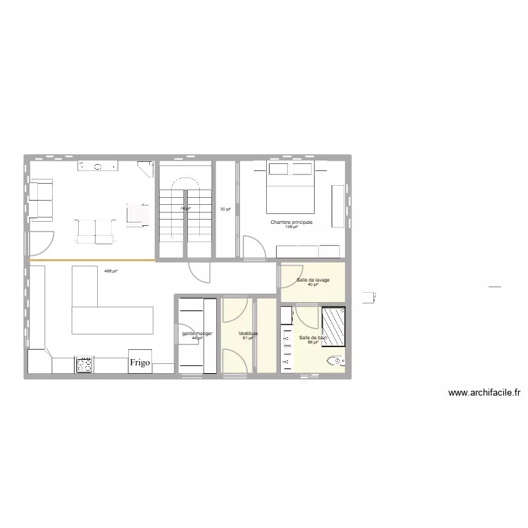 12 C ch avant. Plan de 8  et 89 m²