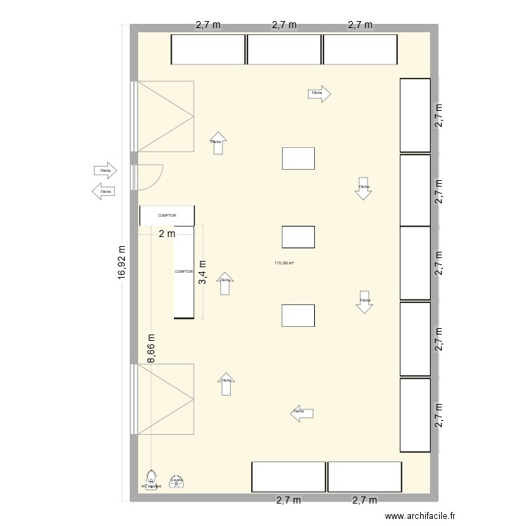DESOGES 2. Plan de 1 pièce et 171 m2