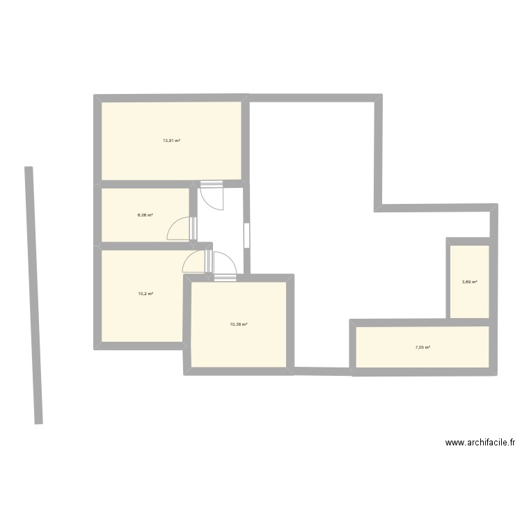 lot 17. Plan de 6 pièces et 51 m2