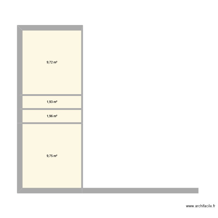 Maison. Plan de 4 pièces et 23 m2