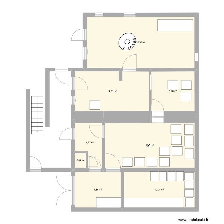 Munster. Plan de 8 pièces et 94 m2