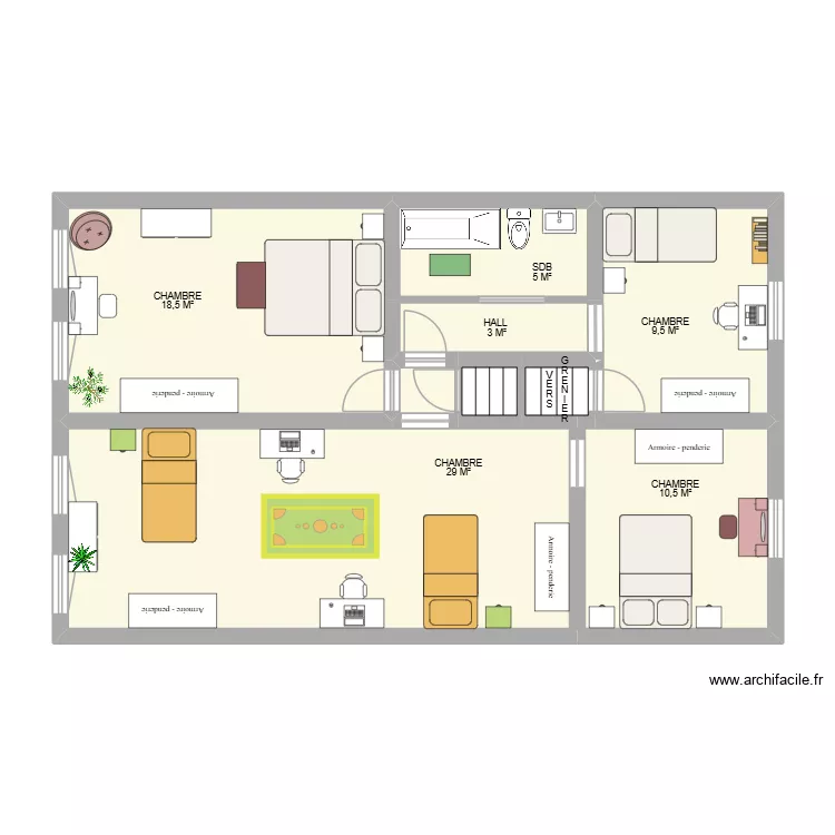 ETAGE PERWEZ. Plan de 9 et 76 m² ETAGE PERWEZ. Plan de 9 et 76 m²
