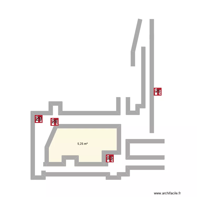 PLAN RDC. Plan de 1 et 5 m² PLAN RDC. Plan de 1 et 5 m²