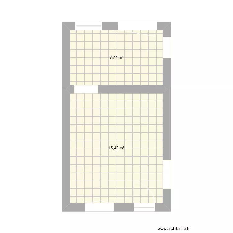 ME4 - Cuisine rez-de-chauss&eacute;e. Plan de 2  et 23 m²