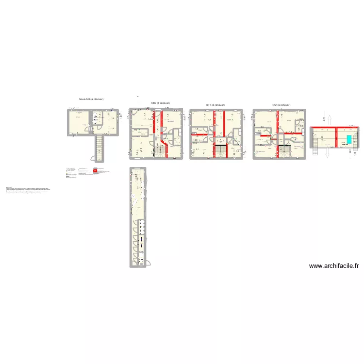 R&eacute;novation 20260308 - ELEC - PLAN C. Plan de 41  et 286 m²