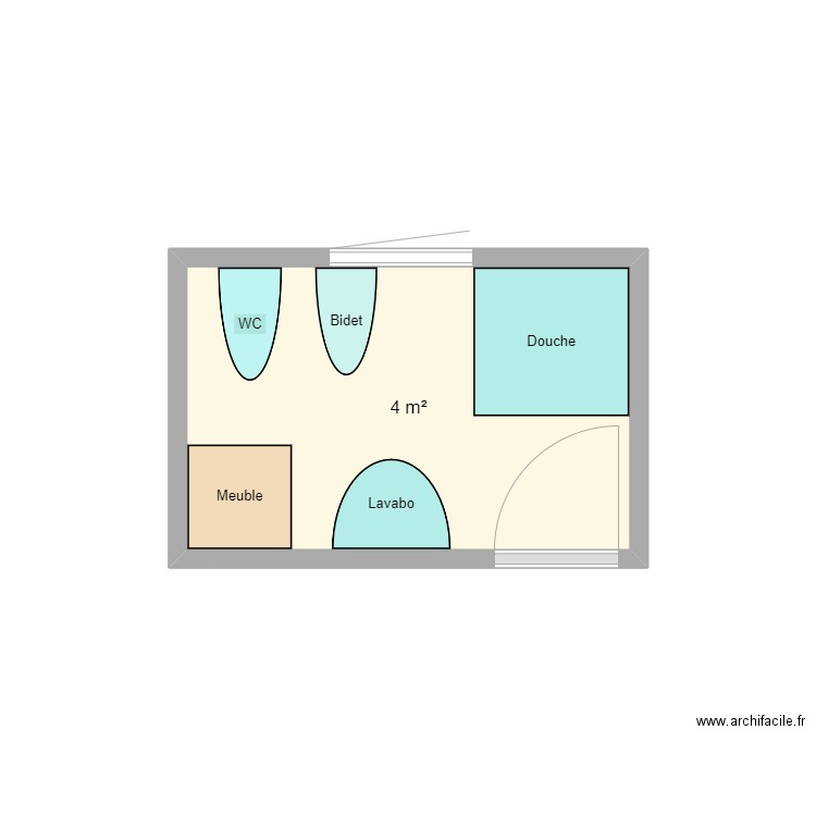 KASA - SDB. Plan de 0 pièce et 0 m2