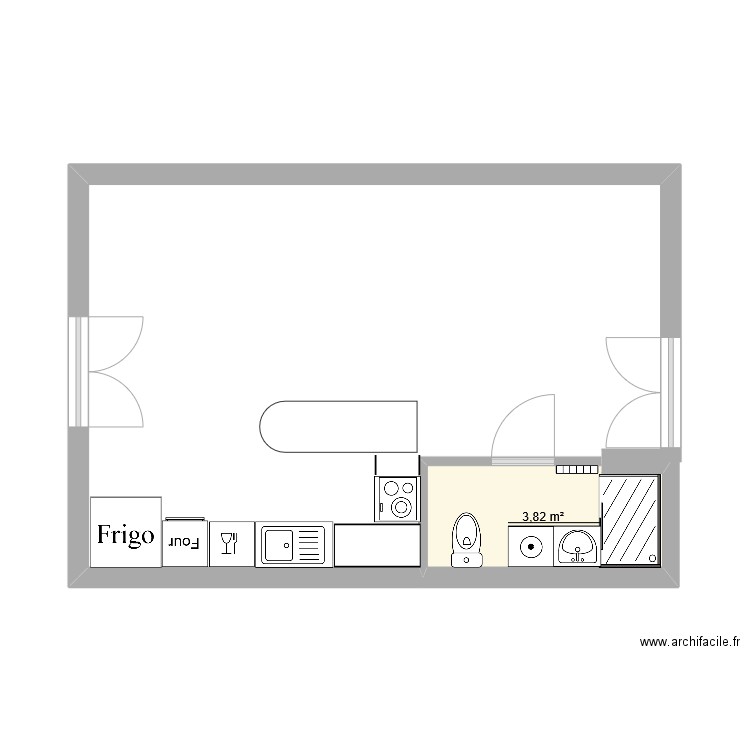 salle de bain cuissine alan. Plan de 0 pièce et 0 m2