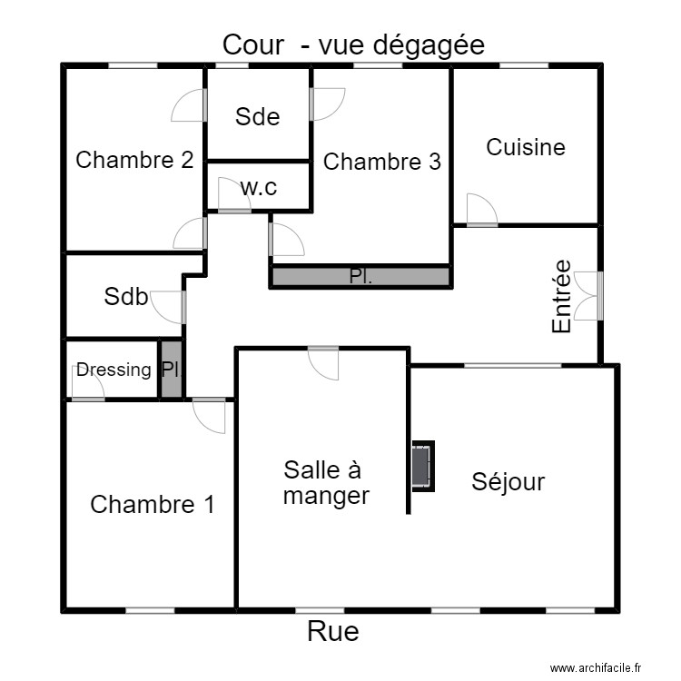 inter meryl. Plan de 12 pièces et 274 m2