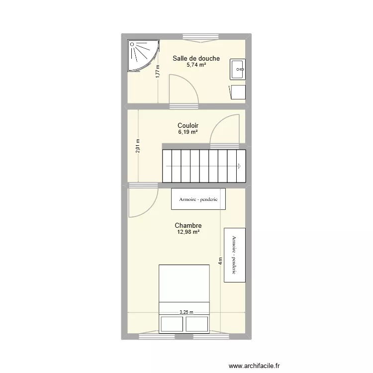 Cuesmes. Plan de 3 et 25 m² Cuesmes. Plan de 3 et 25 m²