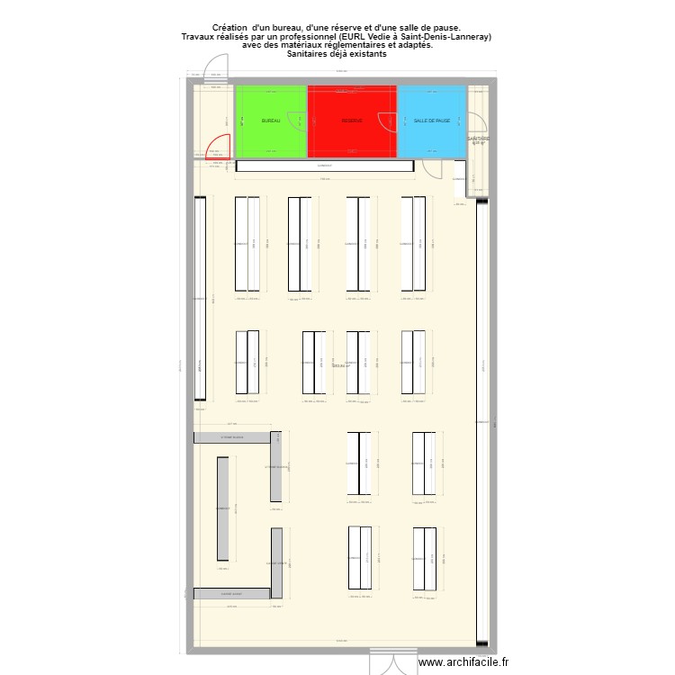 OLIVET après travaux. Plan de 5 pièces et 325 m2