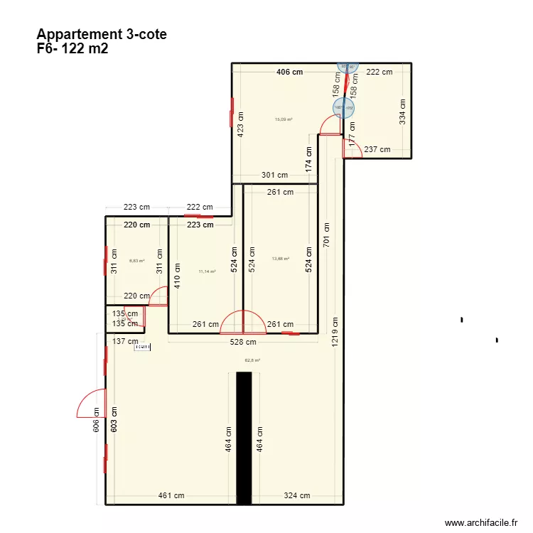 appartement3-F6-boulangerie. Plan de 