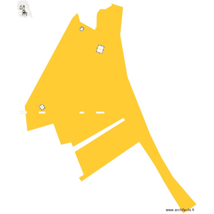 bloc. Plan de 23 pièces et 236 m2