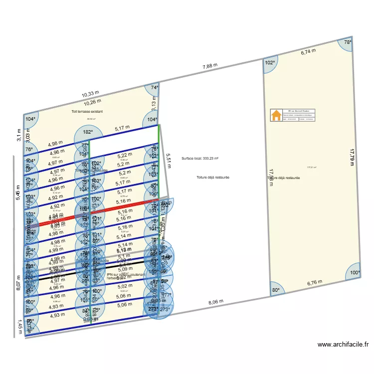Plan d&eacute;tail charpente BORIS 2. Plan de 