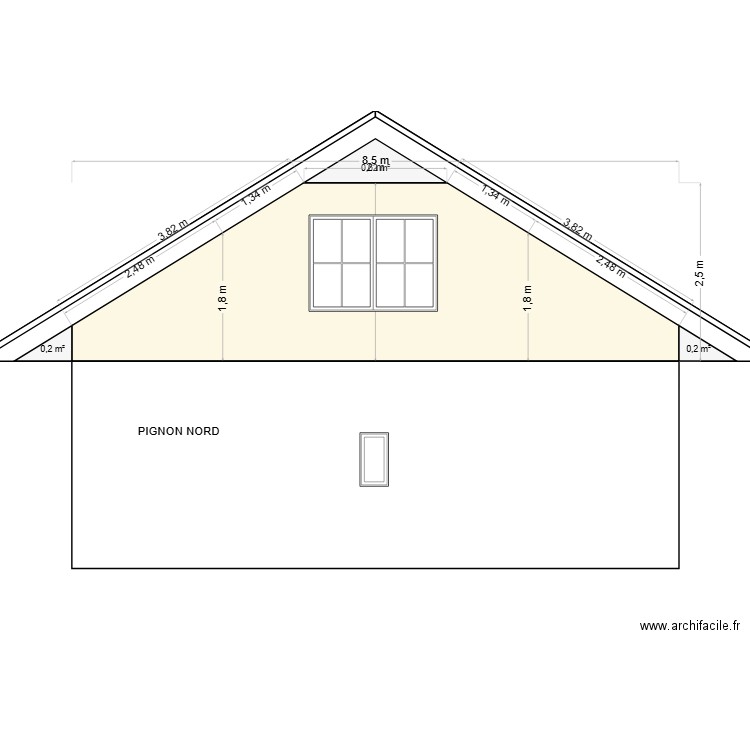 PIGNON NORD NEW. Plan de 0 pièce et 0 m2