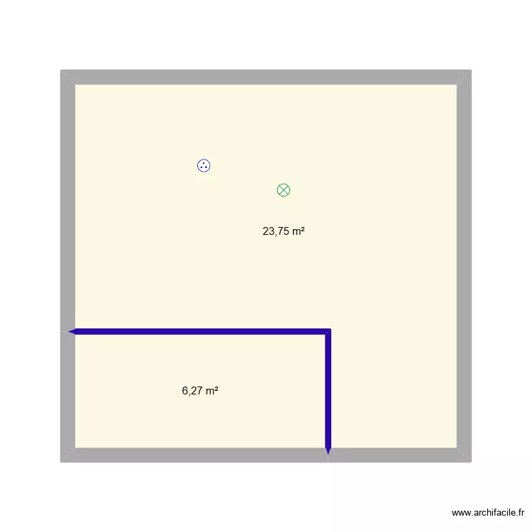 PLAN ELEC + PLOMBERIE. Plan de 2  et 31 m²