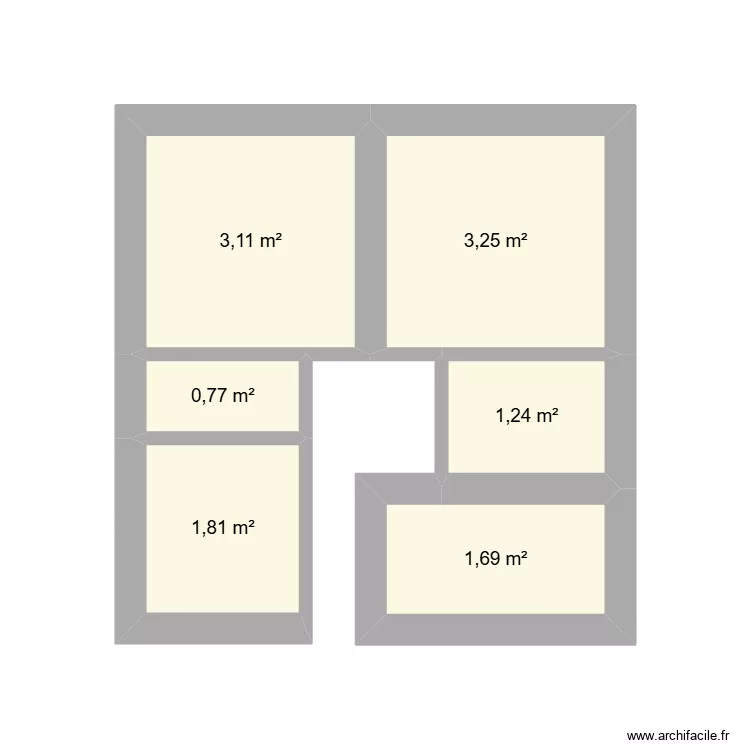 appartement etage. Plan de 6 pièces et 12 m² appartement etage. Plan de 6 pièces et 12 m²