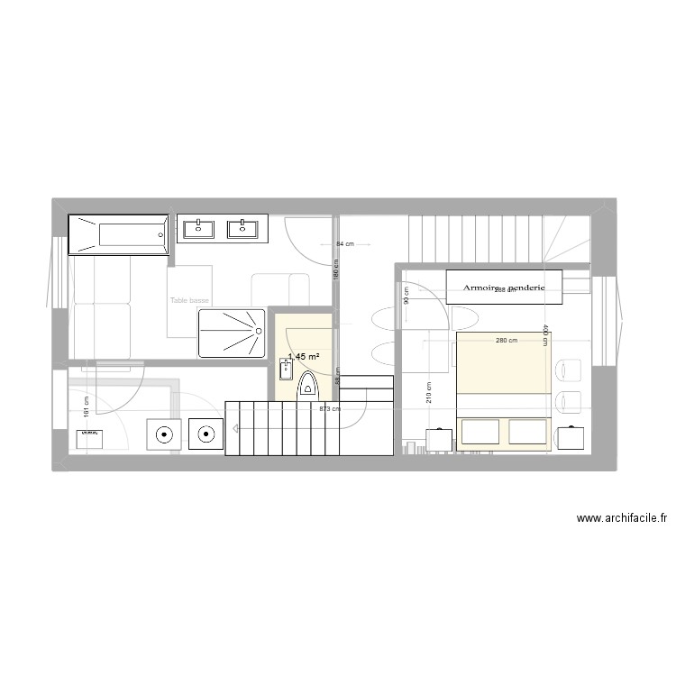 ELISE_rez_78_bis et 1er v5. Plan de 1 pièce et 1 m2