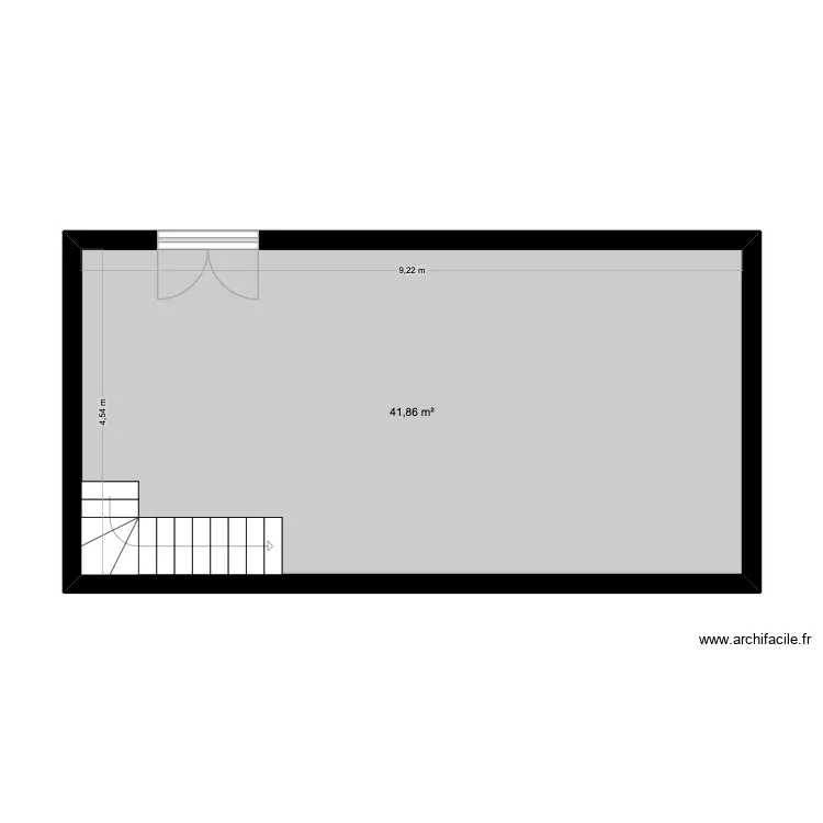 GAB RDC. Plan de 1 Pièce et 42 m² GAB RDC. Plan de 1 Pièce et 42 m²