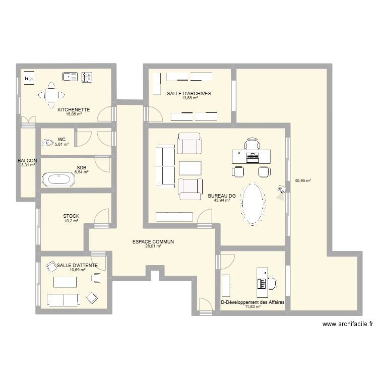 Alger 4eme etag. Plan de 11 pièces et 190 m2