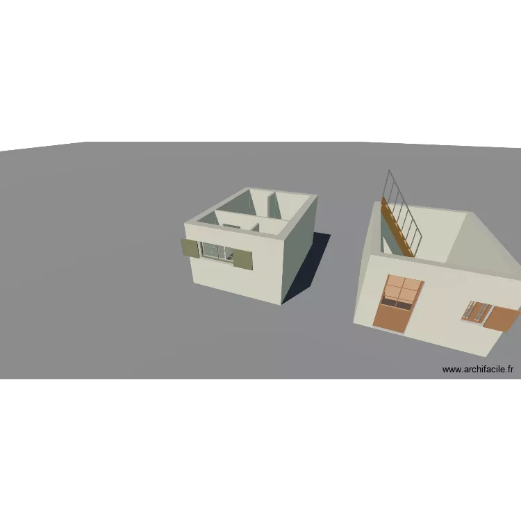 Le Cros. Plan de 3 et 27 m² Le Cros. Plan de 3 et 27 m²