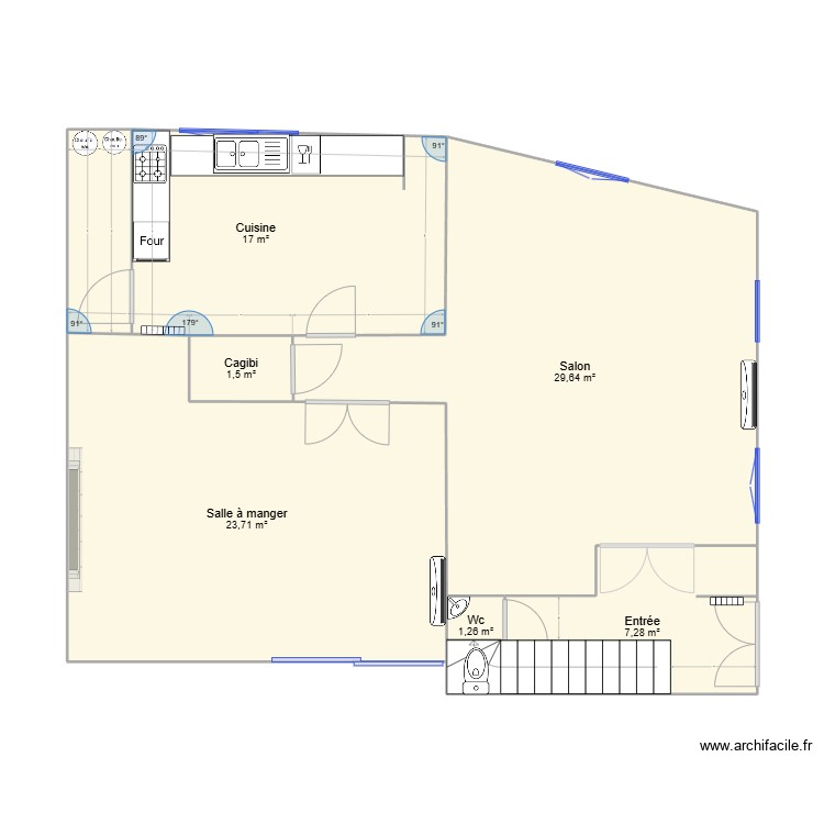 st etienne rdc-2. Plan de 0 pièce et 0 m2
