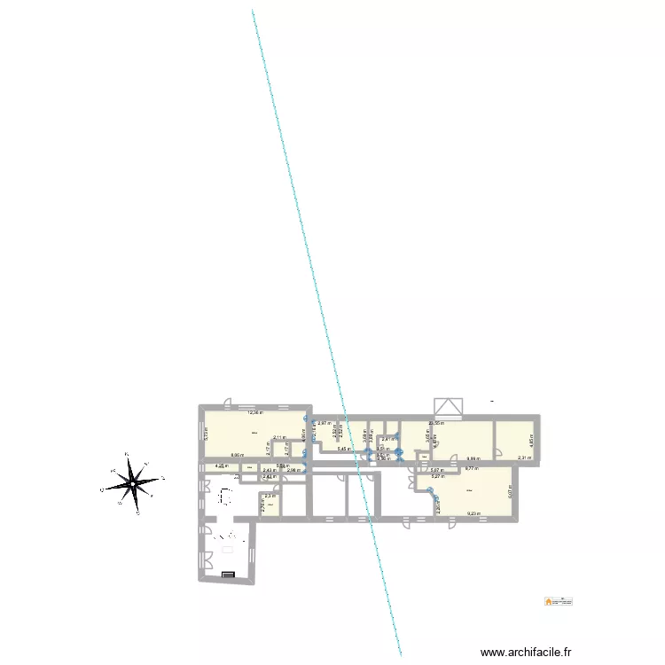 GUIPRY 1 COPIE DE TRAVAIL. Plan de 10  et 267 m²