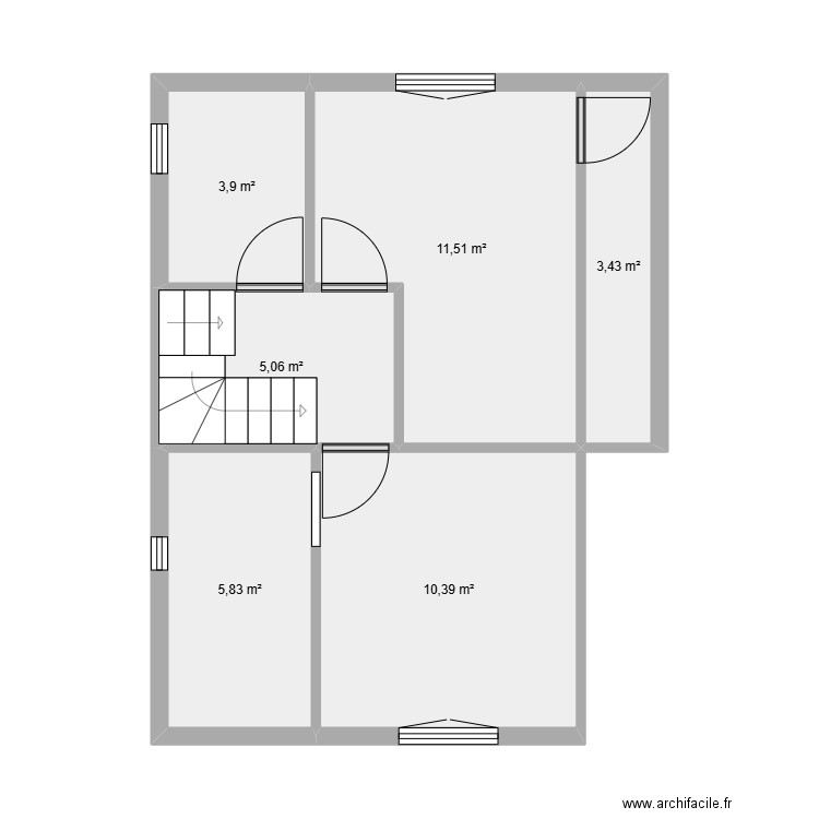 Plan vierge R+1 st ouen l'aumone 2025. Plan de 0 pièce et 0 m2