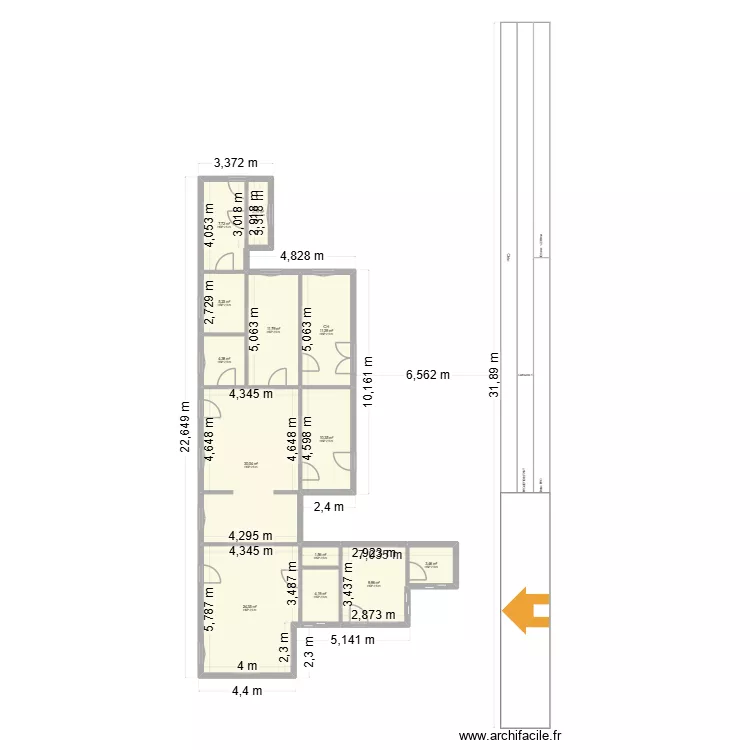 CHOMEL GISLAIN. Plan de 13  et 127 m²