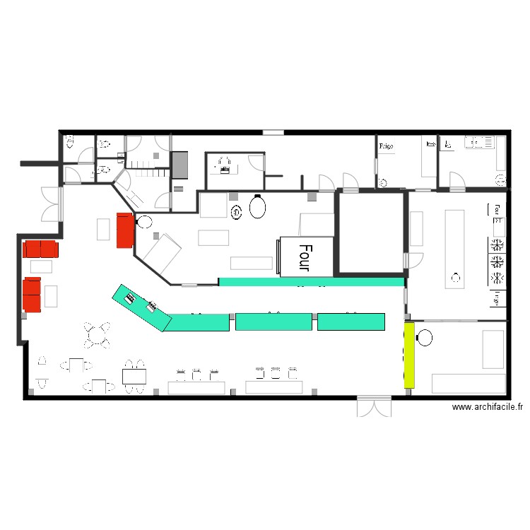 boulangerie.10. Plan de 5 pièces et 23 m2