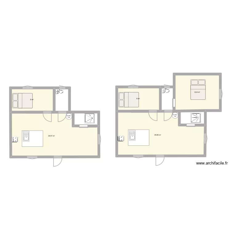 Plan avant. Plan de 5 et 89 m² Plan avant. Plan de 5 et 89 m²