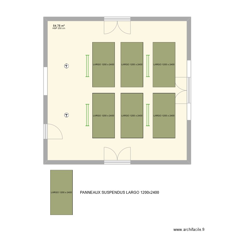 CSLH LA BAZOCHES - COM COM DE LA PLAINE NORD LOIRET. Plan de 1 pièce et 55 m2