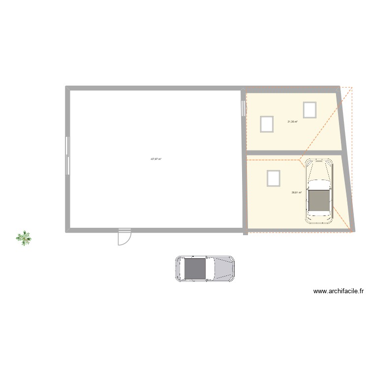 GARAGE. Plan de 0 pièce et 0 m2