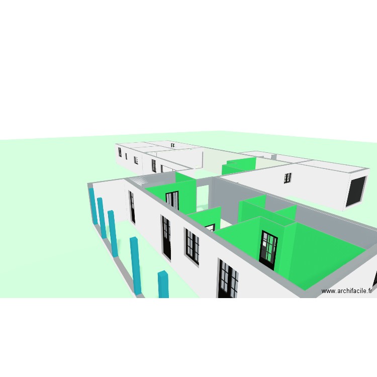 Sébastien chevalier plans maison. Plan de 15 pièces et 157 m2