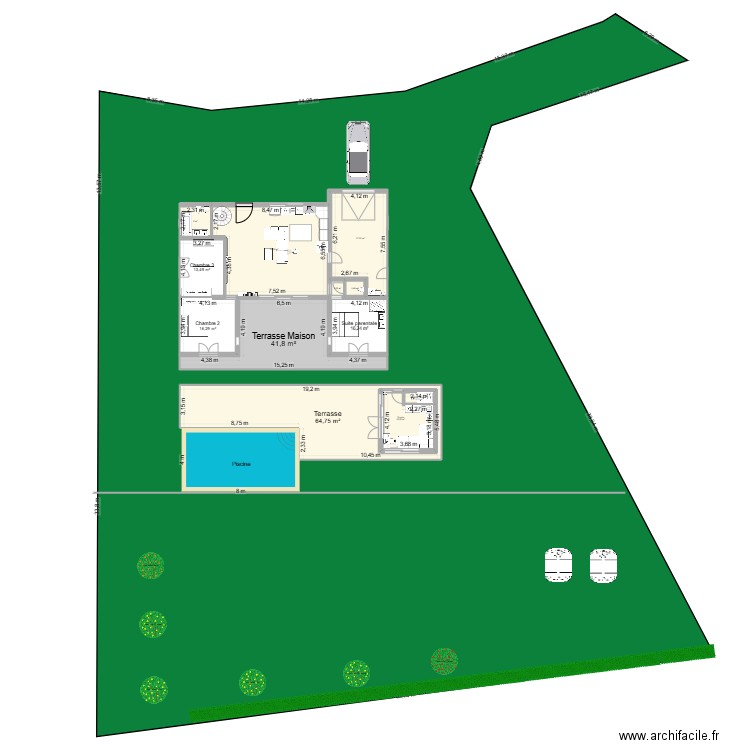 Studio. Plan de 17 pièces et 403 m2