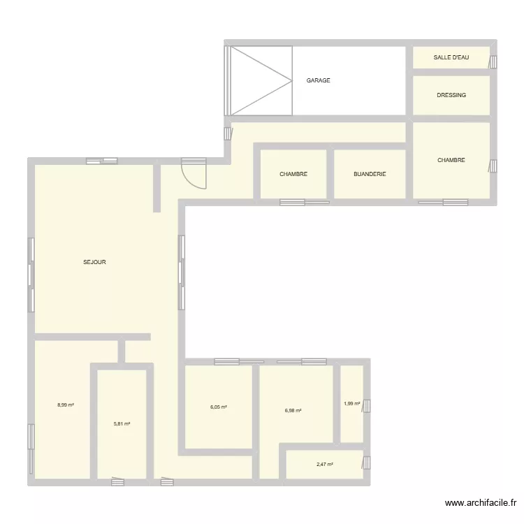 VEDELIN. Plan de 13  et 103 m²