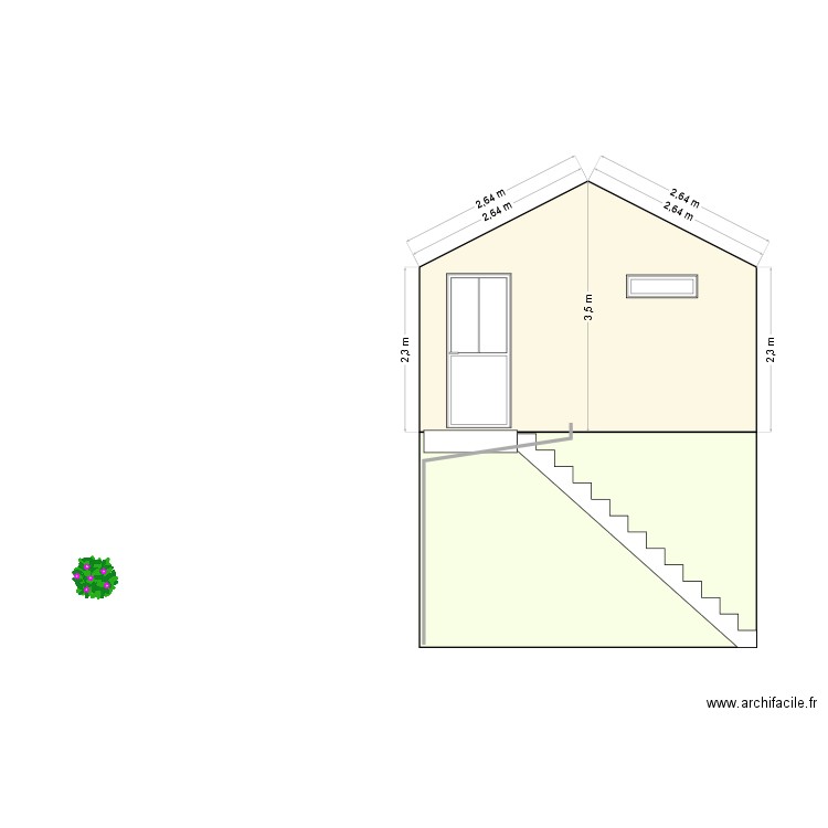 facade escalier. Plan de 0 pièce et 0 m2