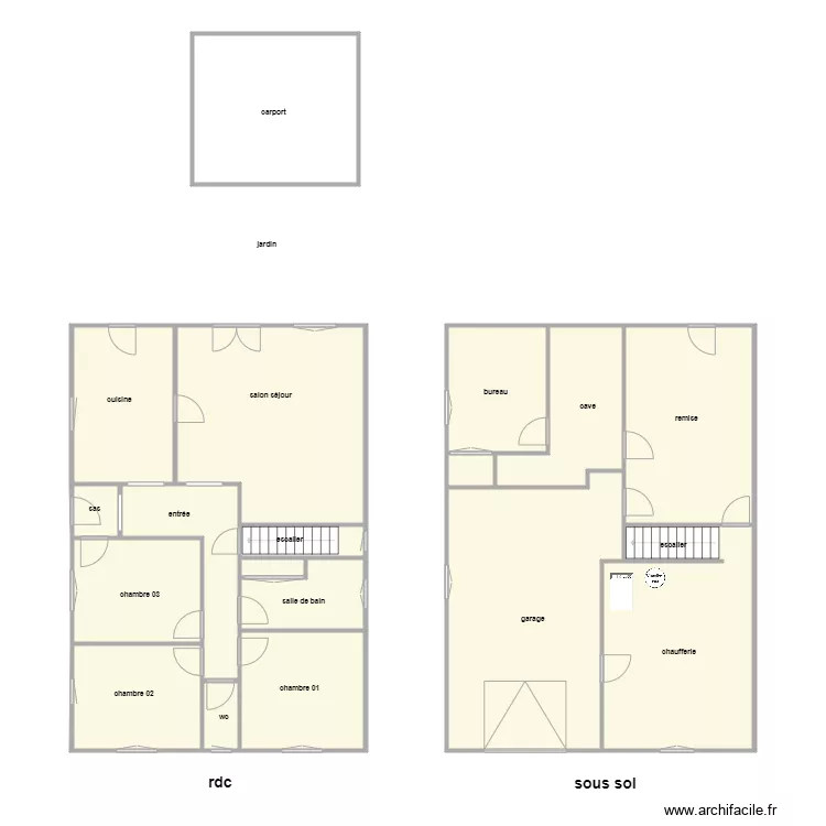 rabille am. Plan de 18  et 229 m²