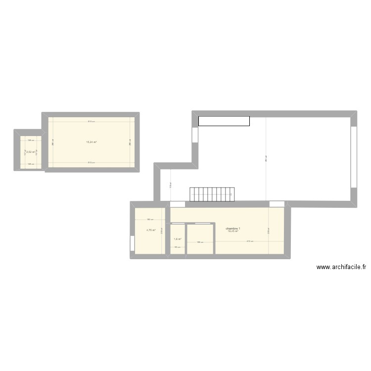 RDC Maison 10 passage quignon V2. Plan de 5 pièces et 41 m2