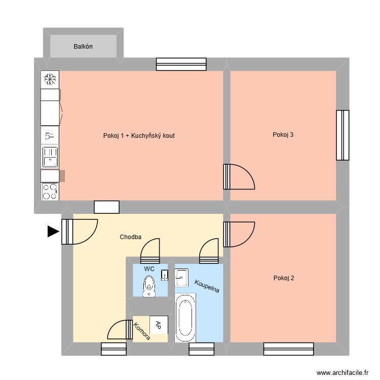Zborovská 1508, byt 8. Plan de 0 pièce et 0 m2 Zborovská 1508, byt 8. Plan de 0 pièce et 0 m2